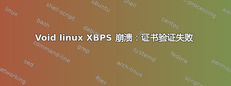 Void linux XBPS 崩溃：证书验证失败