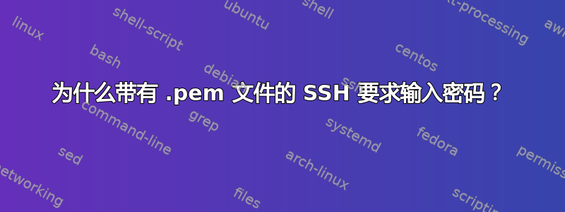 为什么带有 .pem 文件的 SSH 要求输入密码？