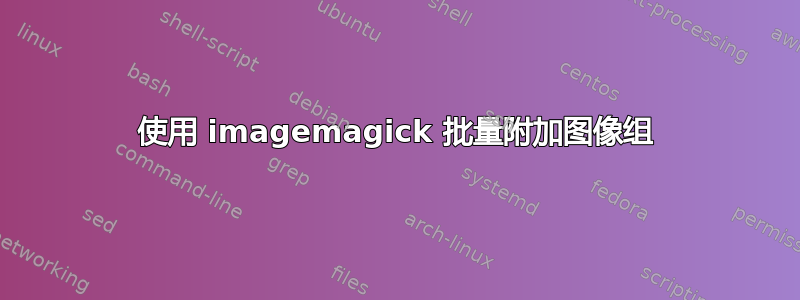 使用 imagemagick 批量附加图像组