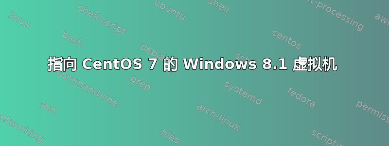 指向 CentOS 7 的 Windows 8.1 虚拟机