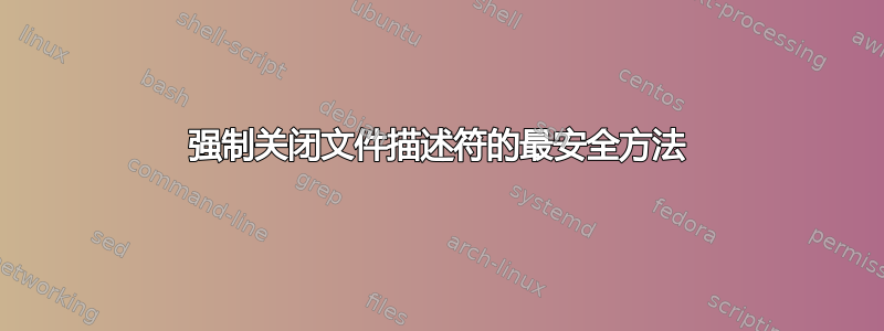 强制关闭文件描述符的最安全方法