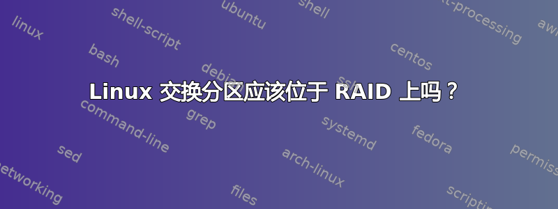 Linux 交换分区应该位于 RAID 上吗？