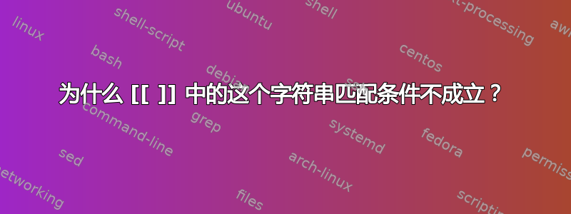 为什么 [[ ]] 中的这个字符串匹配条件不成立？