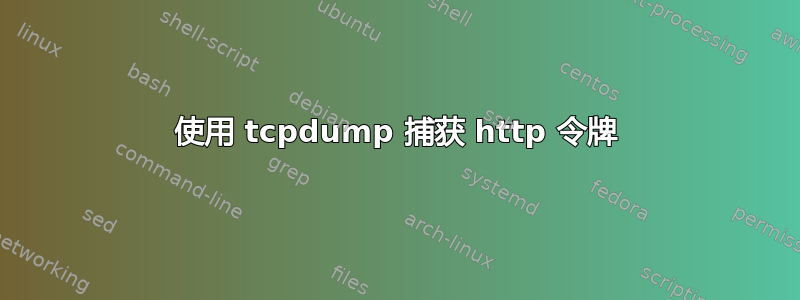 使用 tcpdump 捕获 http 令牌