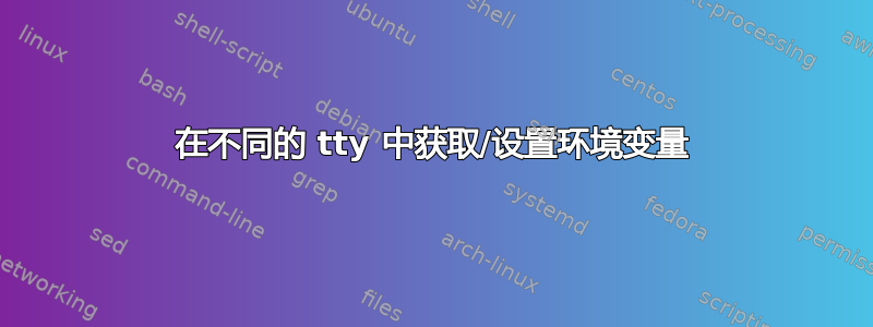 在不同的 tty 中获取/设置环境变量