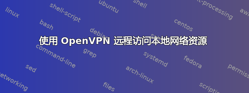 使用 OpenVPN 远程访问本地网络资源