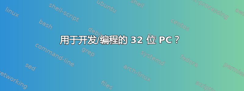 用于开发/编程的 32 位 PC？