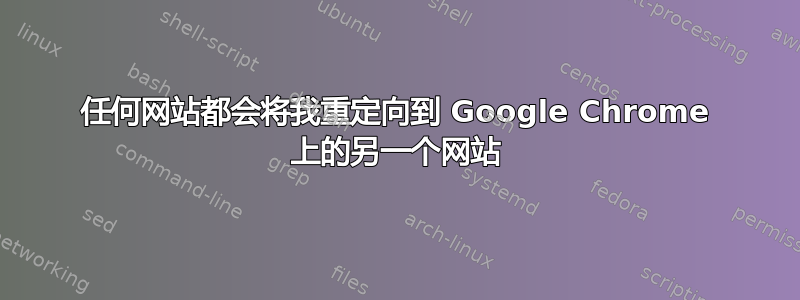 任何网站都会将我重定向到 Google Chrome 上的另一个网站