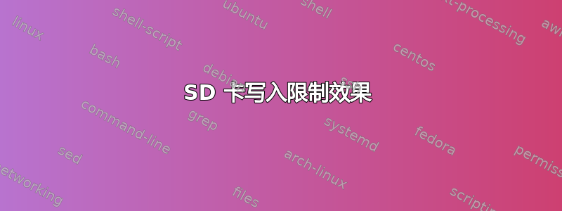 SD 卡写入限制效果