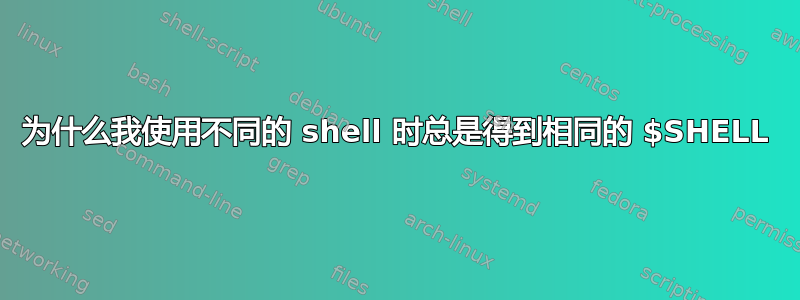 为什么我使用不同的 shell 时总是得到相同的 $SHELL