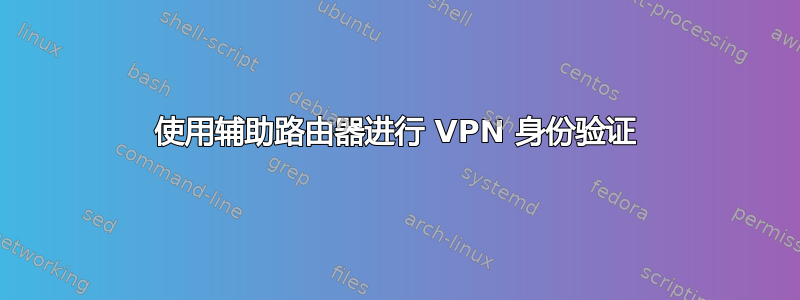 使用辅助路由器进行 VPN 身份验证