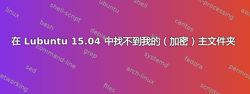 在 Lubuntu 15.04 中找不到我的（加密）主文件夹