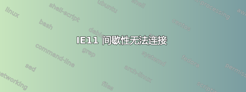 IE11 间歇性无法连接