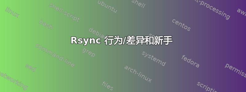 Rsync 行为/差异和新手