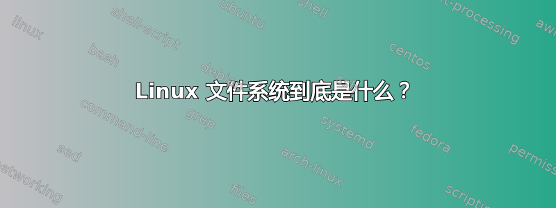 Linux 文件系统到底是什么？