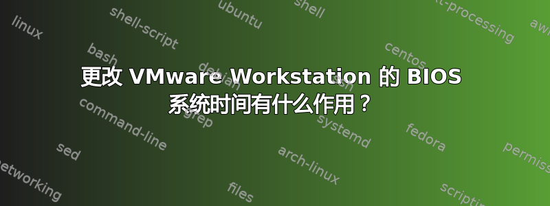 更改 VMware Workstation 的 BIOS 系统时间有什么作用？