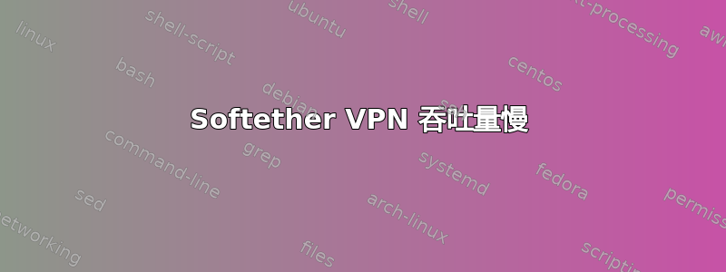 Softether VPN 吞吐量慢