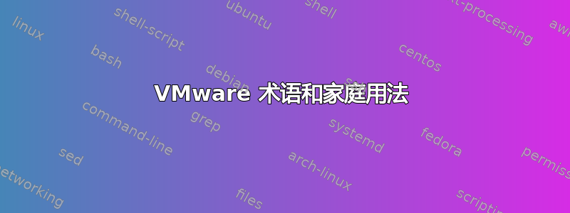 VMware 术语和家庭用法