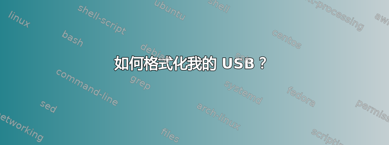 如何格式化我的 USB？