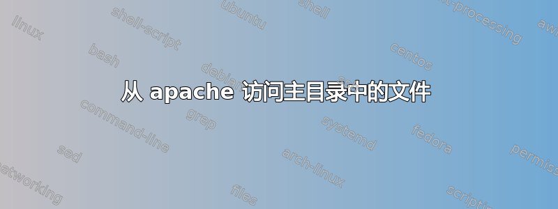 从 apache 访问主目录中的文件