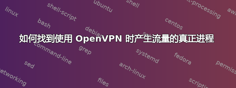 如何找到使用 OpenVPN 时产生流量的真正进程