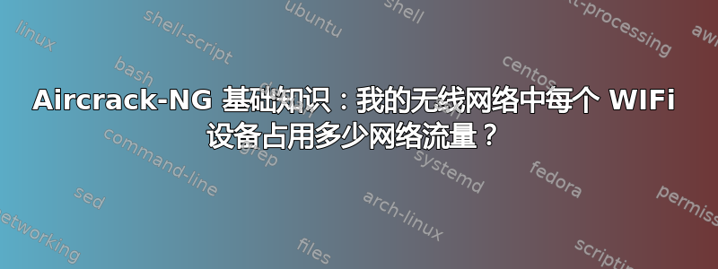 Aircrack-NG 基础知识：我的无线网络中每个 WIFi 设备占用多少网络流量？