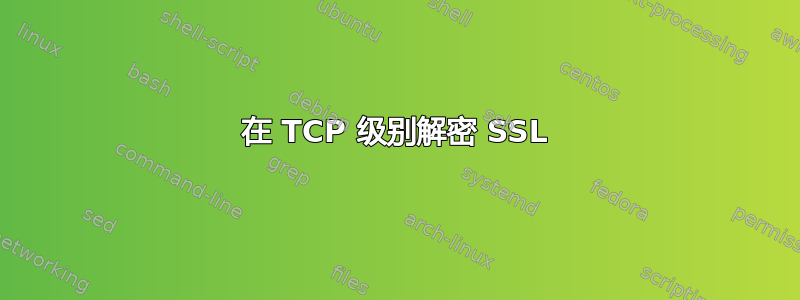 在 TCP 级别解密 SSL