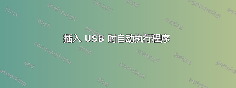 插入 USB 时自动执行程序