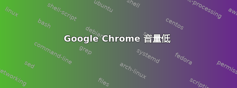 Google Chrome 音量低