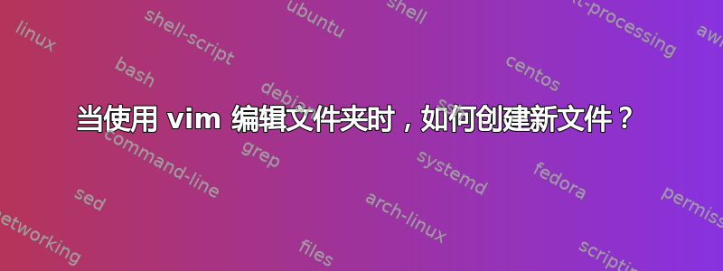 当使用 vim 编辑文件夹时，如何创建新文件？