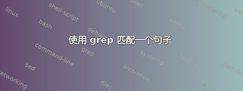 使用 grep 匹配一个句子