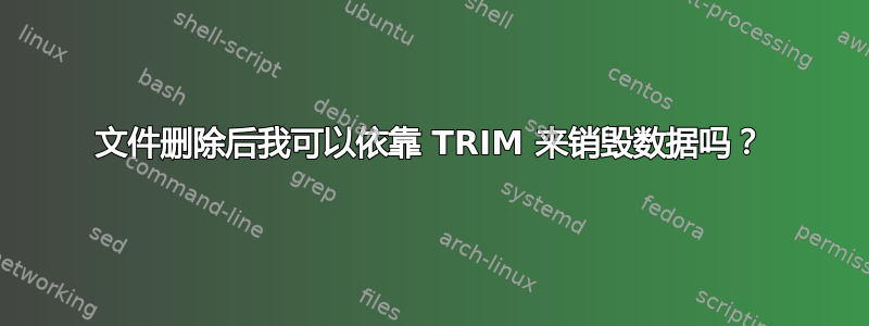 文件删除后我可以依靠 TRIM 来销毁数据吗？