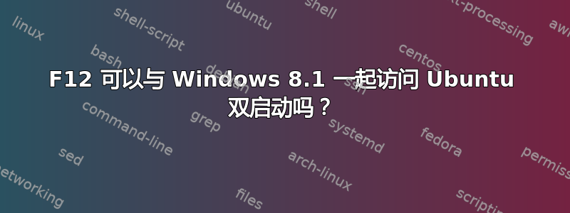 F12 可以与 Windows 8.1 一起访问 Ubuntu 双启动吗？