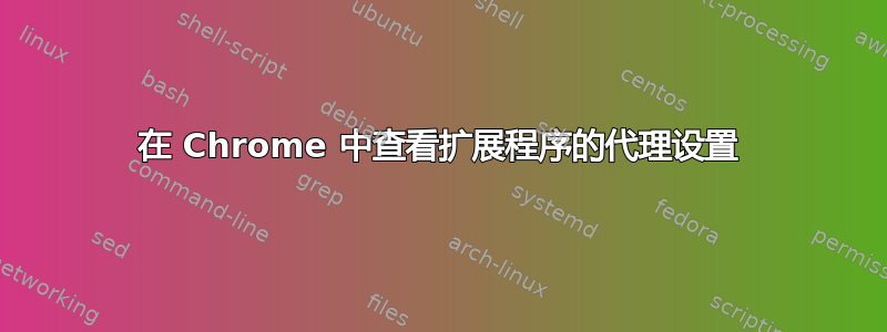 在 Chrome 中查看扩展程序的代理设置