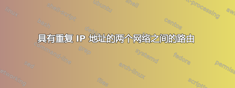 具有重复 IP 地址的两个网络之间的路由