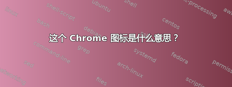 这个 Chrome 图标是什么意思？