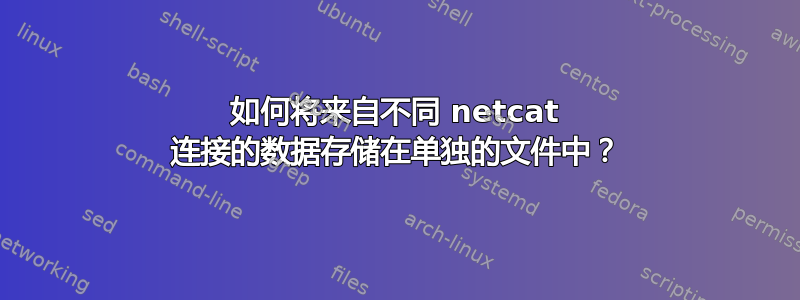 如何将来自不同 netcat 连接的数据存储在单独的文件中？