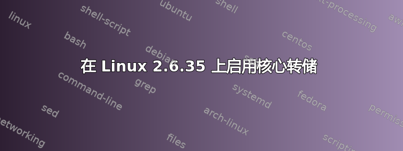 在 Linux 2.6.35 上启用核心转储