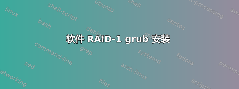 软件 RAID-1 grub 安装