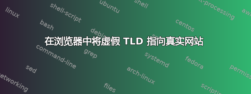 在浏览器中将虚假 TLD 指向真实网站