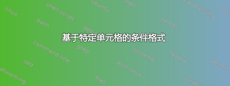 基于特定单元格的条件格式