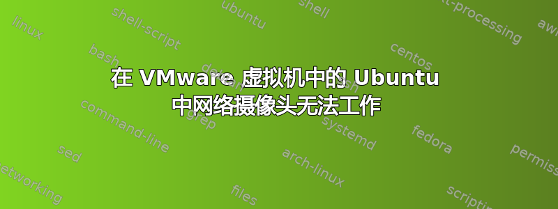 在 VMware 虚拟机中的 Ubuntu 中网络摄像头无法工作