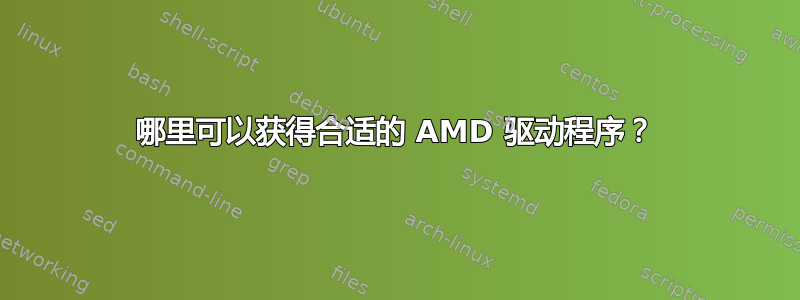 哪里可以获得合适的 AMD 驱动程序？