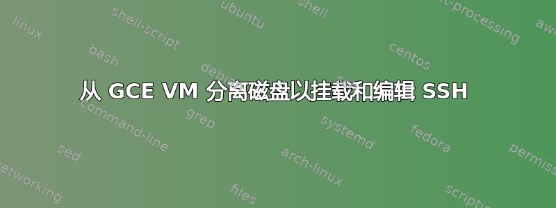 从 GCE VM 分离磁盘以挂载和编辑 SSH