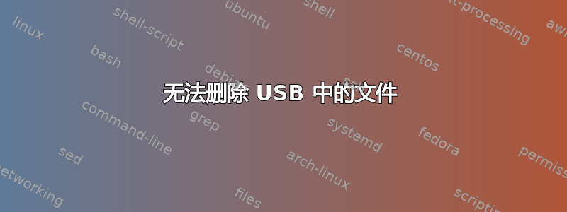 无法删除 USB 中的文件