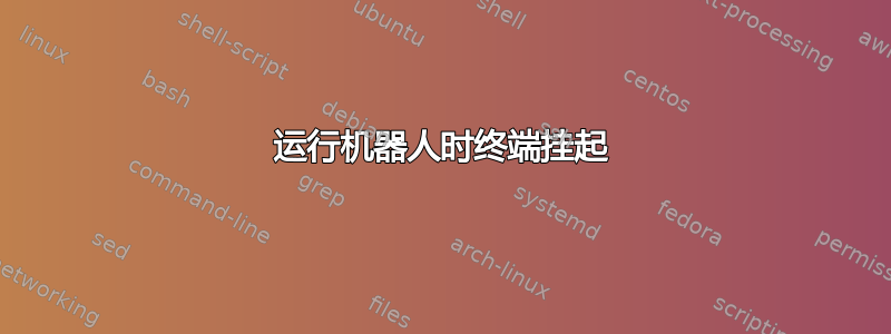 运行机器人时终端挂起