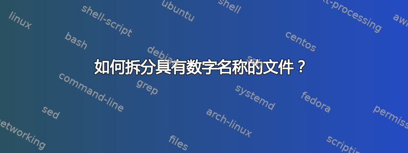 如何拆分具有数字名称的文件？