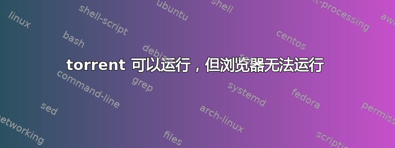 torrent 可以运行，但浏览器无法运行