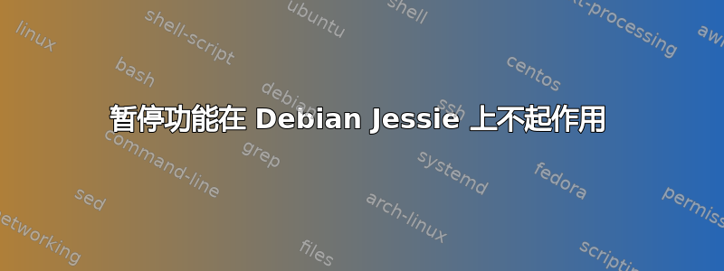 暂停功能在 Debian Jessie 上不起作用