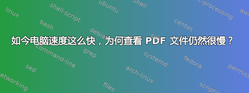 如今电脑速度这么快，为何查看 PDF 文件仍然很慢？